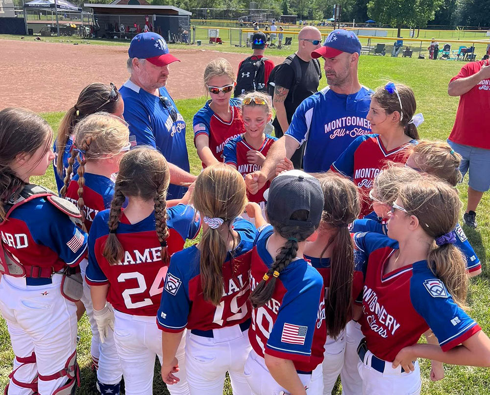 The Montgomery Minors softball advanced to the New York State semifinals, but were eliminated by North Bellmore-North Merrick, 16-1, on July 25 at Brighton Little League near Rochester.